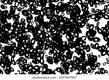 Black and white vector cover with spots. Blurred decorative design in abstract style with bubbles. Design for business adverts.