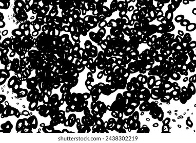 Black and white vector cover with spots. Blurred bubbles on abstract background with colorful gradient. Design for business adverts.