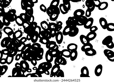 Cubierta de Vector blanco y negro con manchas. Ilustración Abstractas con burbujas de colores en estilo de la naturaleza. Diseño para carteles, Anuncios.