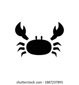 black and white vector crab silhouette design