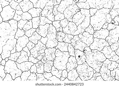 a black and white vector of a cracked  land, a black and white drawing of a cracked wall, cracked and cracked white grunge effect with a few small holes, a black and white drawing of broken ground,