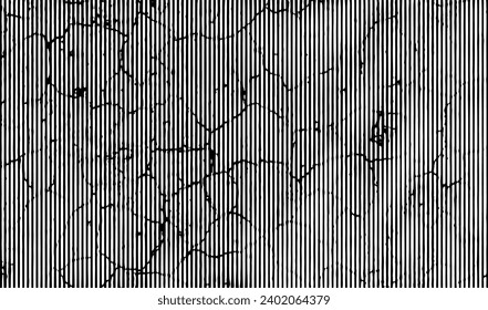 ein schwarz-weißer Vektor aus gebrochenem Linienbeton, Grunge-Textur, gebrochener Effekt, brüchiger Effekt, Vektorhintergrund, Erdbebenriss, Glasbruch, Texturbrühe, wirbelnde Grunge