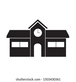 Black and white vector design of a building
