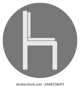black and white vector design of chair logo image of household appliances