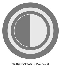 black and white vector design of dark mode logo image on mobile phone
