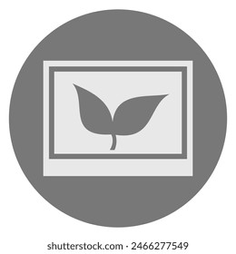 black and white vector design of gallery logo image on mobile phone