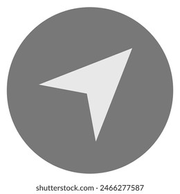 black and white vector design of GPS or location logo image on mobile phone