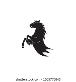 Black and white vector design of horse 