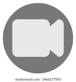 black and white vector design of record video logo image on mobile phone