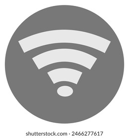 black and white vector design of wifi logo image on mobile phone
