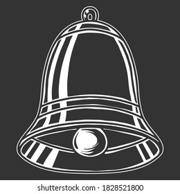 Black and white vector drawing of the bell.