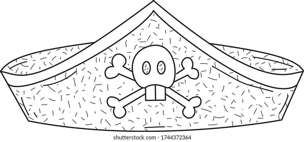 black and white vector drawing of a bottle with a message thrown ashore
