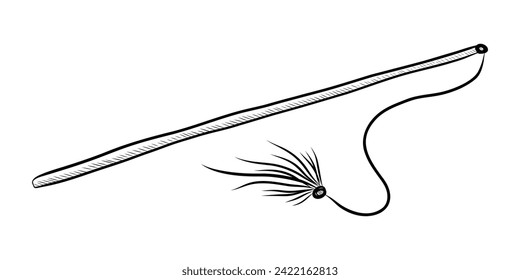 BLACK AND WHITE VECTOR DRAWING OF PET TOYS