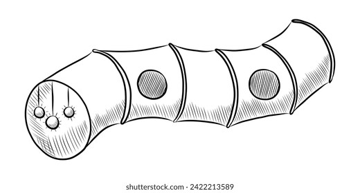 SCHWARZ-WEISSER VEKTORGRAFIK, TUNNEL FÜR PETS