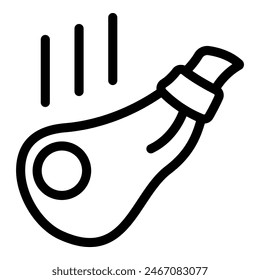 Black and white vector drawing of a whistle, representing sports, coaching, and alert