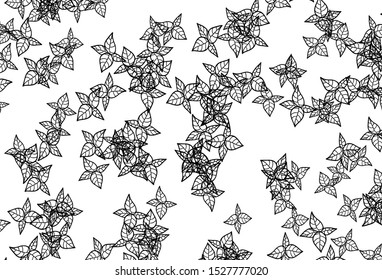 Black and White vector elegant pattern with leaves. leaves on elegant natural pattern with gradient. New design for your business.