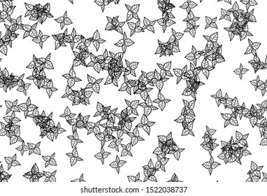 Black and White vector elegant template with leaves. leaves on elegant natural pattern with gradient. New template for your design.