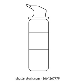black and white vector flat icon of medical nasal sprey isolated