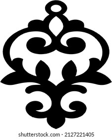 Black and white vector in the form of a unique plant. Simple designs for patches, tattoos, logos, symbols, book covers and more.