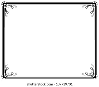 black and white vector frame