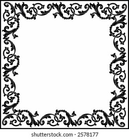 Black White Vector Frame Stock Vector (Royalty Free) 2578177 | Shutterstock