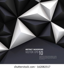 Black and white vector geometric background. Can be used in cover design, book design, website background, CD cover, advertising. 