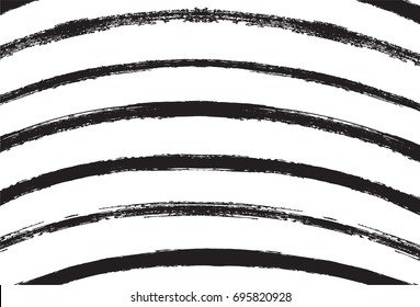 Black and white vector geometrical pattern. Trendy hipster textile background. Retro vintage fabric stripy design. Grey scale paintbrush ink strokes. Funky graffiti painted pattern. Bent lines pattern
