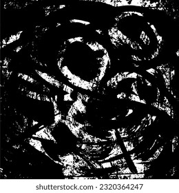 Black and white vector grunge texture