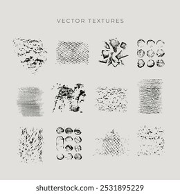 black and white vector grunge textures