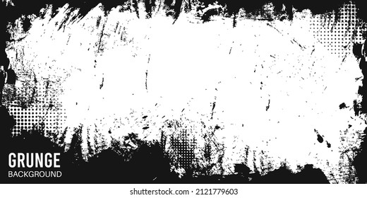 schwarz-weißer Vektorgrunge, strukturierter Hintergrund für kreatives Banner, Poster, Broschüre