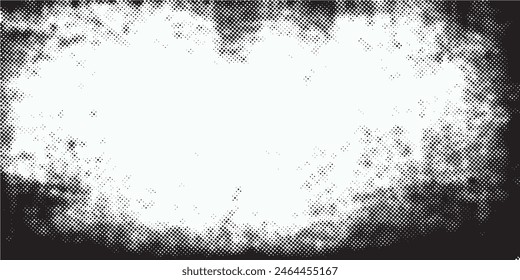 Black and white vector halftone. Abstract texture vector illustration	