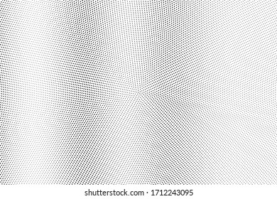 Black and white vector halftone. Faded half tone digital texture. Vertical dotted gradient. Retro comic effect overlay. Dot pattern on transparent backdrop. Dynamic halftone perforated texture