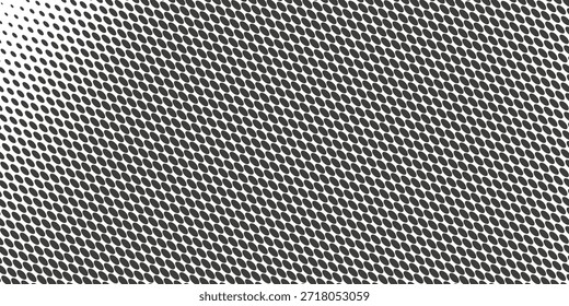 Medio tono de Vector blanco y negro. Industrial textura semitono. Sutil gradiente punteado. Superposición de efecto retro. Grunge patrón de puntos sobre fondo transparente. Moderna superficie perforada de semitono gráfico