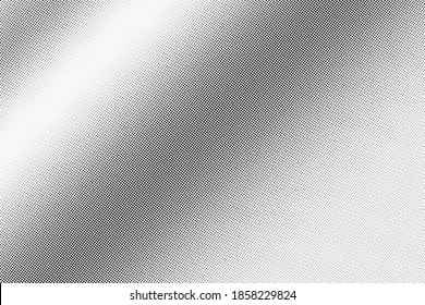 Black and white vector halftone. Subtle halftone digital texture. Faded dotted gradient. Comic effect overlay. Retro dot pattern on transparent back. Graphic halftone perforated texture. Dot pattern.