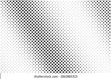 Black and white vector halftone. Subtle halftone digital texture. Faded dotted gradient. Comic effect overlay. Retro dot pattern on transparent back. Graphic halftone perforated texture. Dot pattern.