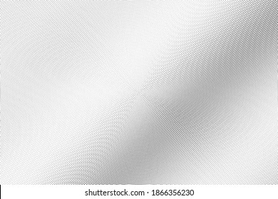 Black and white vector halftone. Subtle halftone digital texture. Faded dotted gradient. Comic effect overlay. Retro dot pattern on transparent back. Graphic halftone perforated texture. Dot pattern.