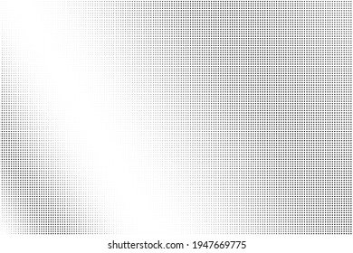 Black and white vector halftone. Subtle halftone digital texture. Faded dotted gradient. Comic effect overlay. Retro dot pattern on transparent back. Graphic halftone perforated texture. Dot pattern.