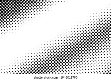 Black and white vector halftone. Subtle halftone digital texture. Faded dotted gradient. Comic effect overlay. Retro dot pattern on transparent back. Graphic halftone perforated texture.