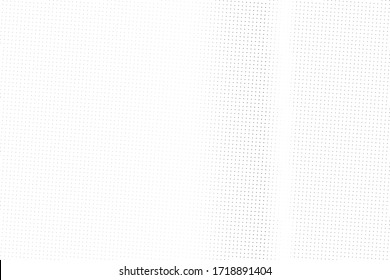 Black and white vector halftone.  Vertical dotted gradient. Light half tone digital texture. Comic effect overlay. Retro dot pattern on transparent backdrop. Modern graphic halftone perforated surface