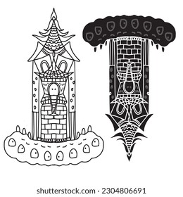 the black and white vector of house 