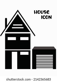 icono del vector blanco y negro de la casa