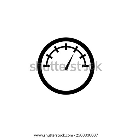Black and white vector icon of a pressure gauge, used for measuring the pressure in various industrial applications.