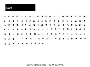 Black And White Vector Icons