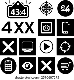 black and white vector icons for Click Savvy Media