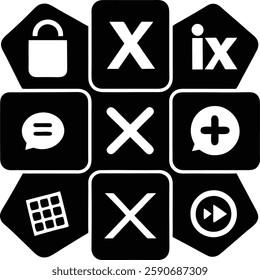 black and white vector icons for Click Savvy Media