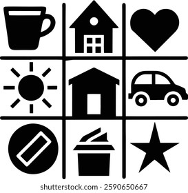 black and white vector icons for Web Wise Solutions