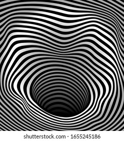black white vector illustration abstract dark hole