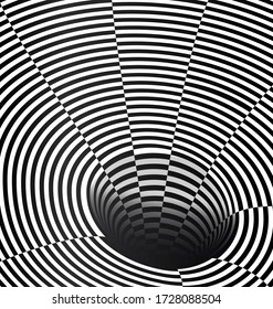black and white vector illustration abstract dark open hole