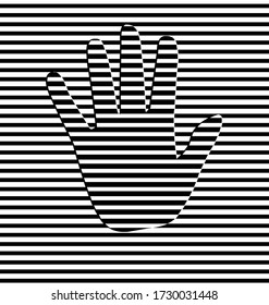 ilustraciones vectoriales en blanco y negro líneas abstractas con mano