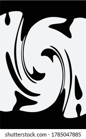 black and white vector illustration of an abstract background